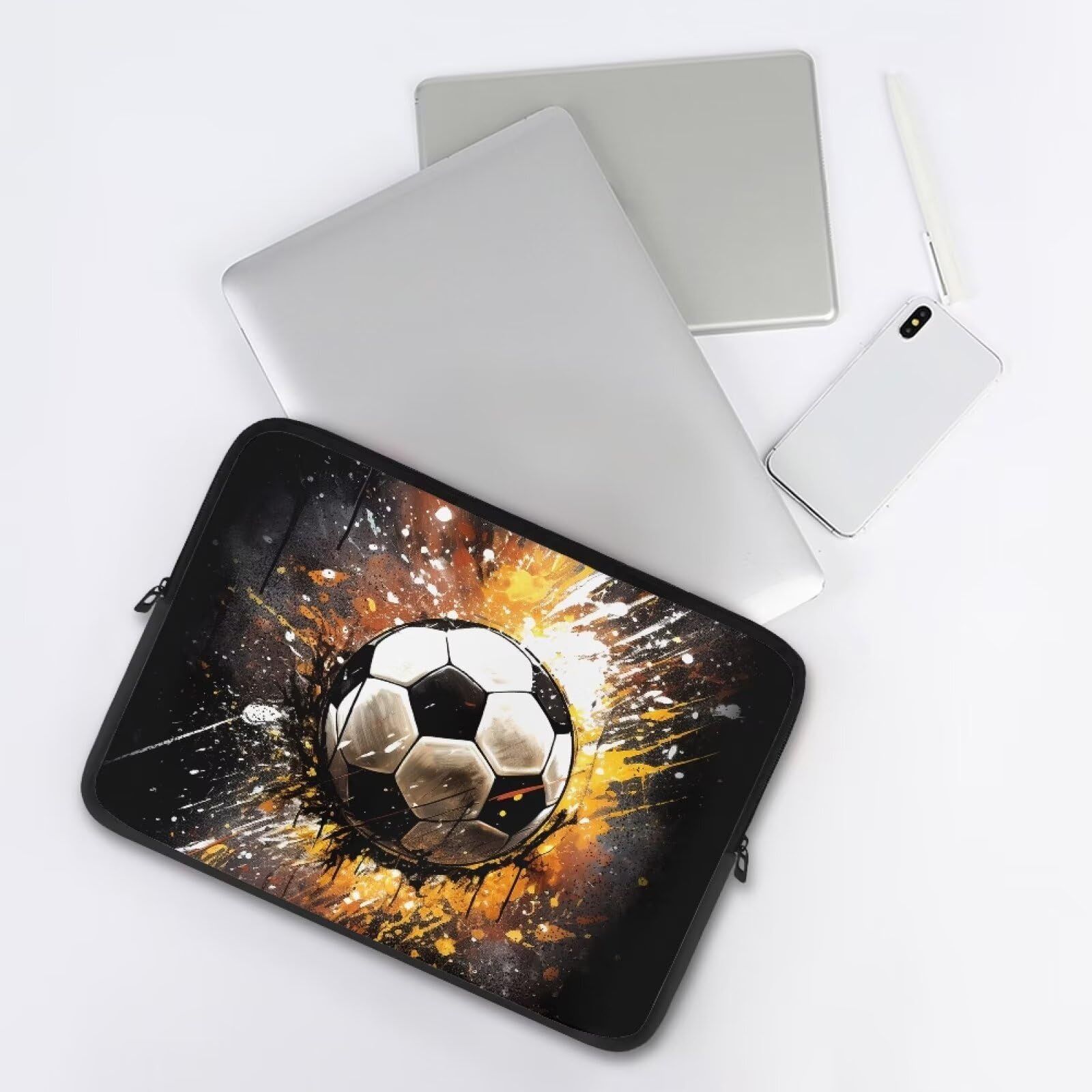Amazon.com: doginthehole Soccer Print Computer Bag Neoprene Laptop
